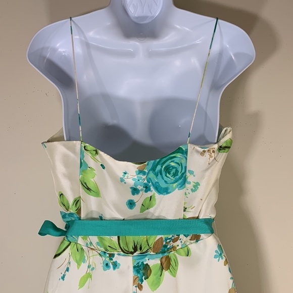 NWT. Banana Republic 8 Silk Floral Midi Dress with 3D Flower & Ribbon Belt. - Picture 9 of 10